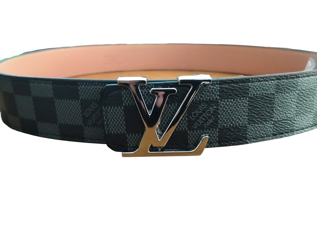 Louis Vuitton Damier Graphite LV Initiales Belt – Black